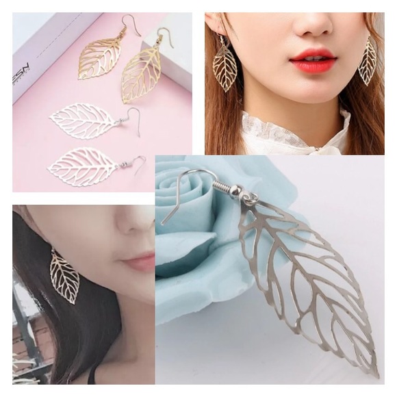 NEW!๐๐LIGHT๐DELICATE SILVERY CUT OUT LEAVES๐๐ - Picture 3 of 8